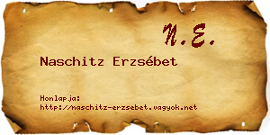 Naschitz Erzsébet névjegykártya
